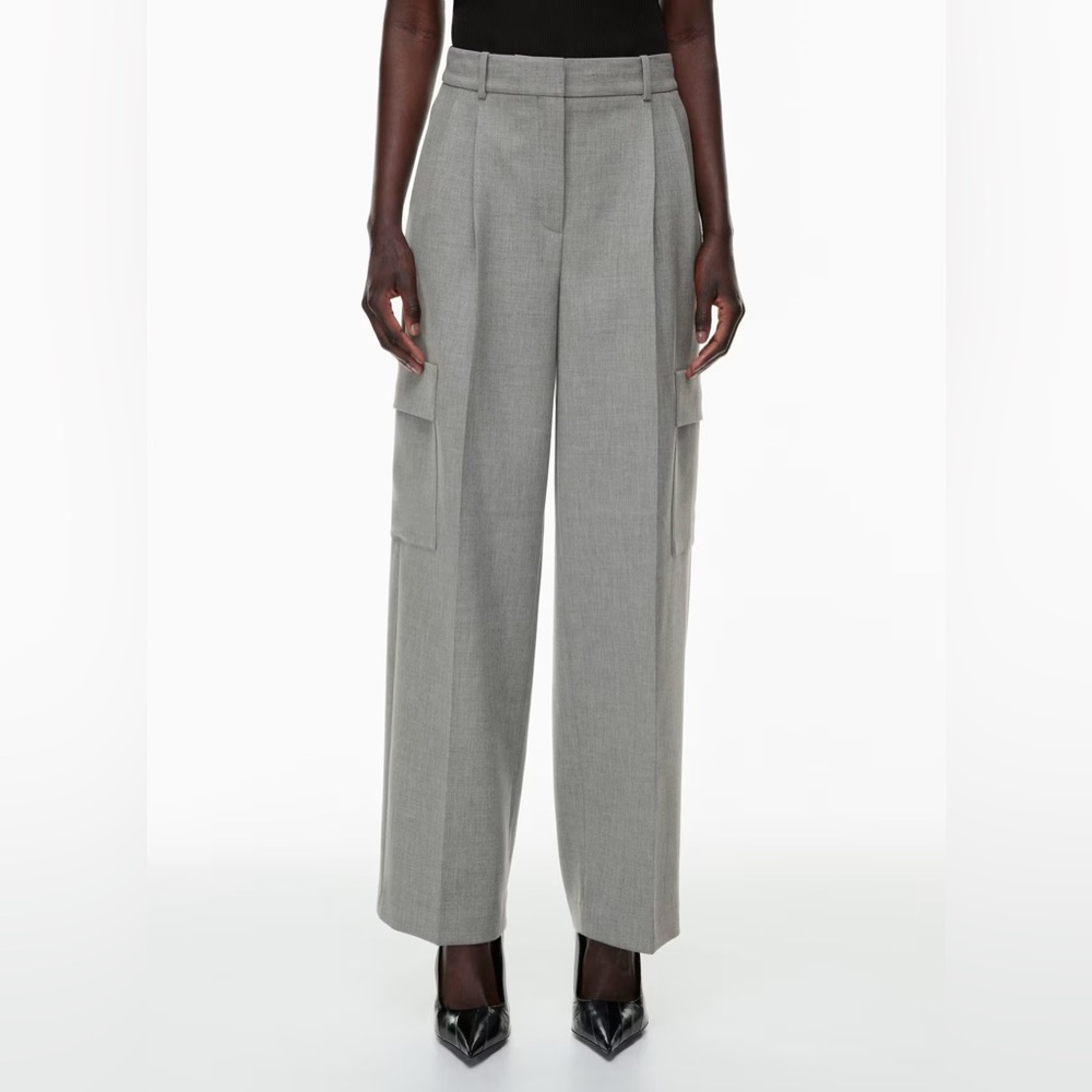 NWOT Aritzia Babaton Spotlight Cargo Pant Trouser | Size 2 Dark Grey - Picture 2 of 14